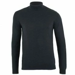 Coupon π Mens Extra Fine Merino Wool Mock Turtleneck Shaw Jumper - Olive By Paul James Knitwear π₯