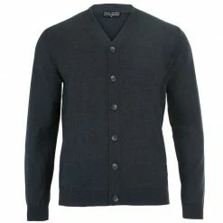 Coupon π Mens Lightweight Extra Fine Merino Wool Ravensdale Cardigan - Olive By Paul James Knitwear π