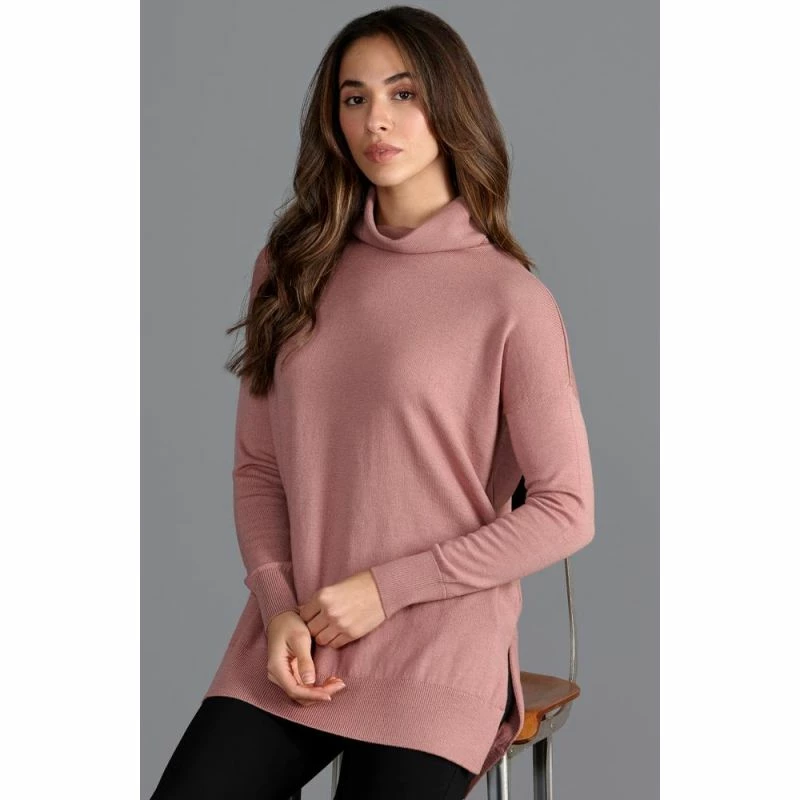 Wholesale π― Womens Pure Extra Fine Merino Wool Oversized Roll Neck Henrietta Jumper - Rose Pink By Paul James Knitwear π 4 Wholesale π― Womens Pure Extra Fine Merino Wool Oversized Roll Neck Henrietta Jumper - Rose Pink By Paul James Knitwear π - Image 2