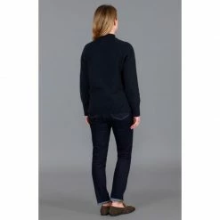 Deals 👍 Womens Midweight 100% Cotton High Neck Jumper With Vents - Navy By Paul James Knitwear ⌛ -us-Paul James Knitwear Sales 2022 s4ravq0mxfi3s1ru7g9t