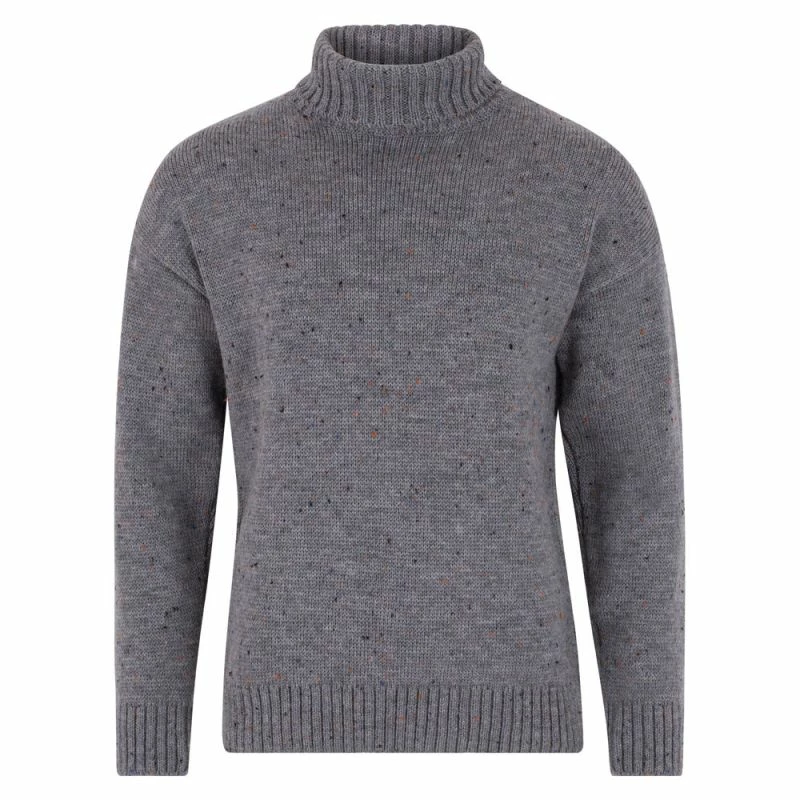 Promo ✔️ Mens 100% British Wool Submariner Roll Neck Walter Jumper - Dark Grey Nepp By Paul James Knitwear ⭐ 3 Promo ✔️ Mens 100% British Wool Submariner Roll Neck Walter Jumper - Dark Grey Nepp By Paul James Knitwear ⭐