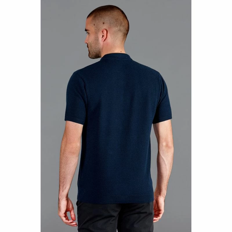 Cheap π Mens Lightweight 100% Cotton Tuck Stitch Samuel Polo π Shirt - India Ink By Paul James Knitwear π 5 Cheap π Mens Lightweight 100% Cotton Tuck Stitch Samuel Polo π Shirt - India Ink By Paul James Knitwear π - Image 3