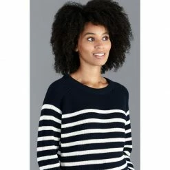 Deals 💯 Womens 100% Cotton Ribbed Breton Tiana Jumper - Navy By Paul James Knitwear ✨ -us-Paul James Knitwear Sales 2022 skpt6zijpgoxbcigpqmf