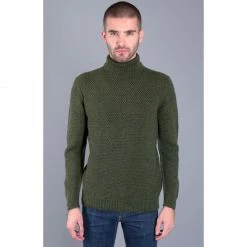 Flash Sale ⌛ Mens Merino Wool Fishermans Roll Neck Moss Stitch Jumper Green By Paul James Knitwear ✨ -us-Paul James Knitwear Sales 2022 smqqu5xgtjqpmnhzivi2