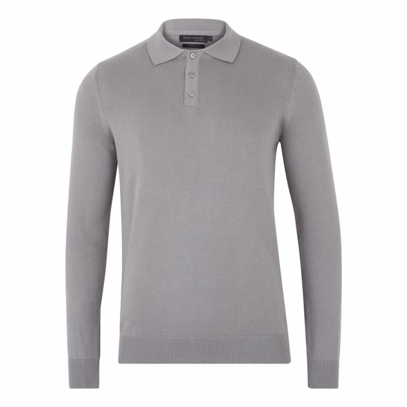 Buy π Mens 100% Cotton Long Sleeve Knitted Hall Polo π Shirt - Seal By Paul James Knitwear π₯° 3 Buy π Mens 100% Cotton Long Sleeve Knitted Hall Polo π Shirt - Seal By Paul James Knitwear π₯°