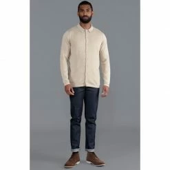 Best Sale 😀 Mens 100% Cotton Knitted 👚 Shirt - Sand By Paul James Knitwear 🔔 -us-Paul James Knitwear Sales 2022 svsgekkt2nkfae2t7cia