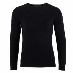 Wholesale 😀 Mens 100% Cashmere Crew Neck Rohan Jumper - Black By Paul James Knitwear 😉