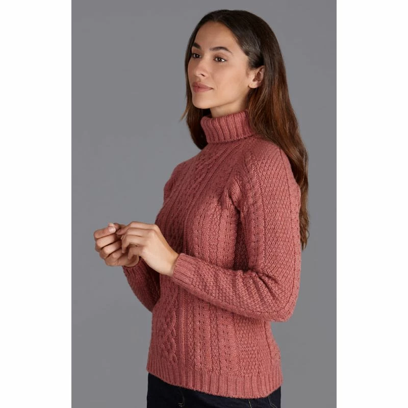 Top 10 π€© Womens 100% Chunky Merino Roll Neck Cable Margot Jumper - Dusky Pink By Paul James Knitwear π 7 Top 10 π€© Womens 100% Chunky Merino Roll Neck Cable Margot Jumper - Dusky Pink By Paul James Knitwear π - Image 5