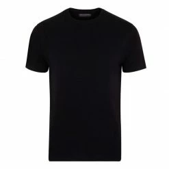 Brand new 𧨠Mens Lightweight Relaxed Fit Supima Cotton T-Shirt - Black By Paul James Knitwear π