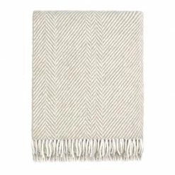 Wholesale 🎁 Wilde Heavyweight Undyed British Wool Chevron Blanket - Silver By Paul James Knitwear 😍