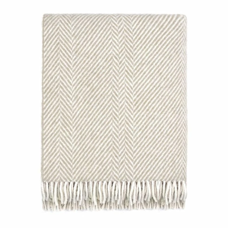 Wholesale π Wilde Heavyweight Undyed British Wool Chevron Blanket - Silver By Paul James Knitwear π 3 Wholesale π Wilde Heavyweight Undyed British Wool Chevron Blanket - Silver By Paul James Knitwear π