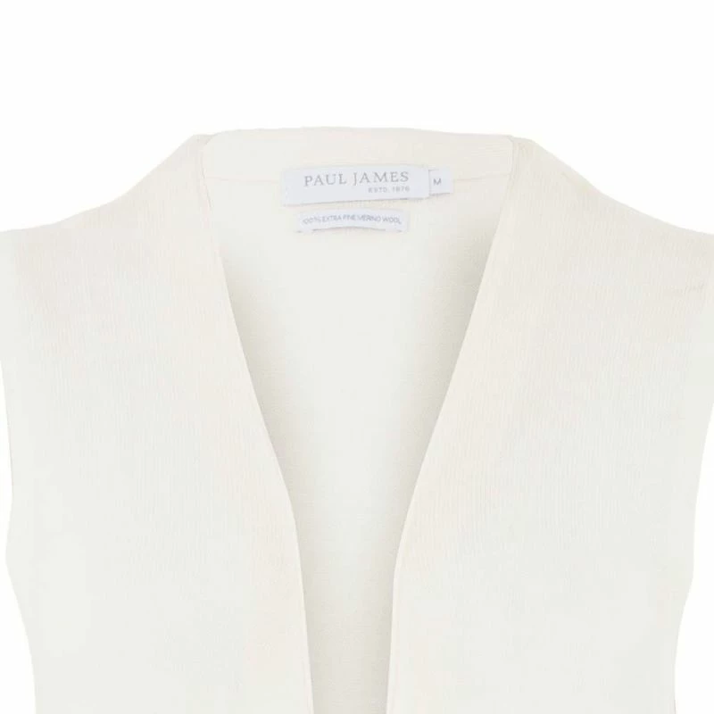 Brand new β Womens Pure Extra Fine Merino Wool Sleeveless Longline Cardigan Ecru By Paul James Knitwear π 6 Brand new β Womens Pure Extra Fine Merino Wool Sleeveless Longline Cardigan Ecru By Paul James Knitwear π - Image 4