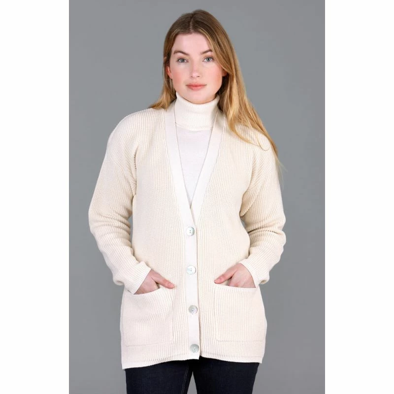 Best reviews of π₯° Womens Midweight 100% Cotton Ribbed V Neck Freya Cardigan With Pockets - Ecru By Paul James Knitwear π₯ 4 Best reviews of π₯° Womens Midweight 100% Cotton Ribbed V Neck Freya Cardigan With Pockets - Ecru By Paul James Knitwear π₯ - Image 2