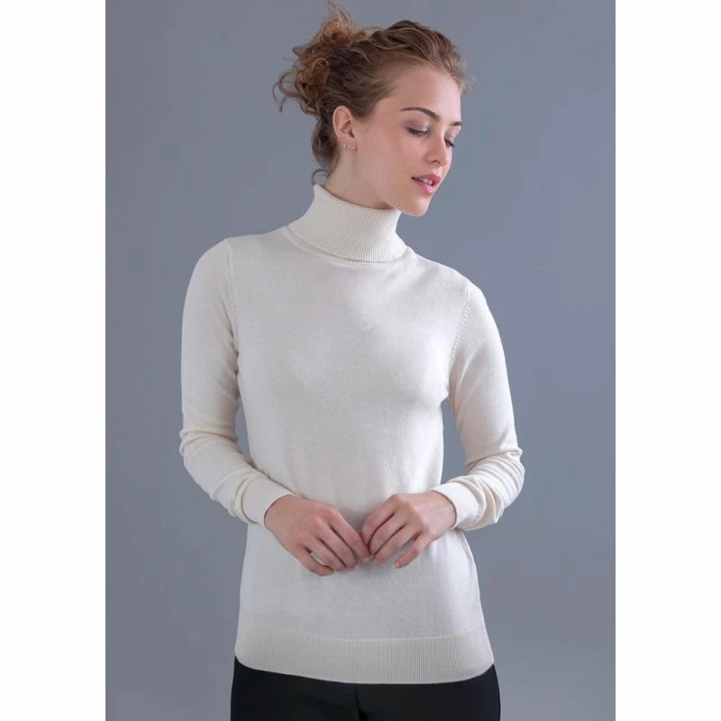 Wholesale π Womens Ultra-Fine Cotton Roll Neck Long Sleeve Terri Jumper - Ecru By Paul James Knitwear 𧨠4 Wholesale π Womens Ultra-Fine Cotton Roll Neck Long Sleeve Terri Jumper - Ecru By Paul James Knitwear 𧨠- Image 2