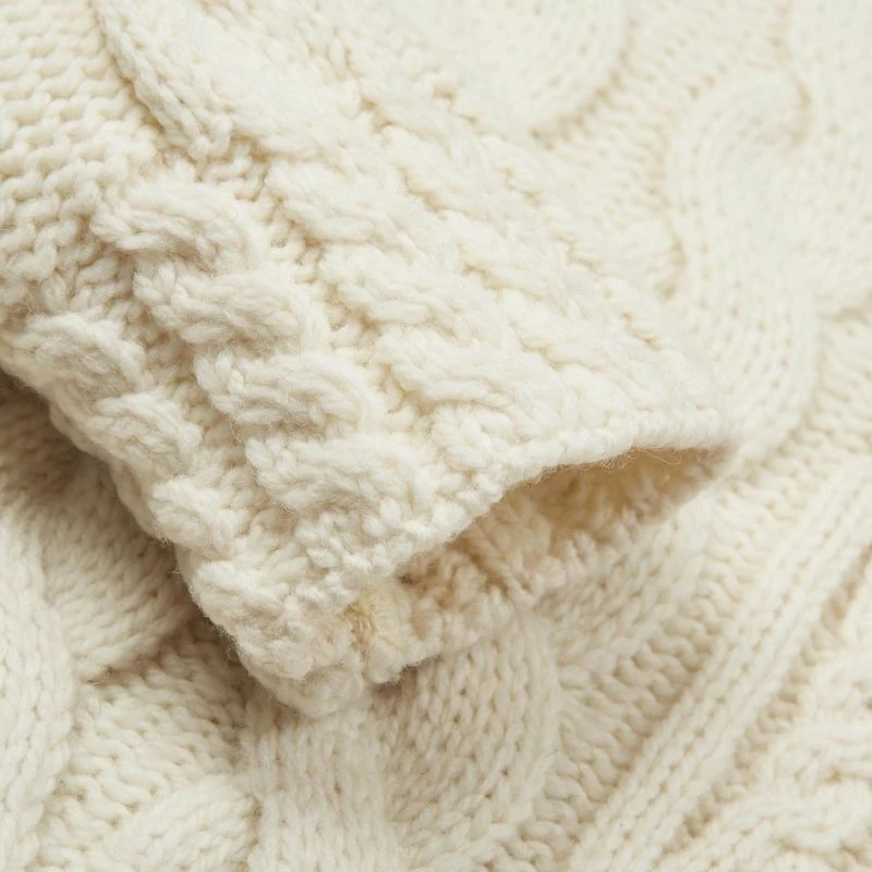 Coupon π Womens 100% Chunky Merino Wool Vintage Aran Cropped Mia Jumper Ecru By Paul James Knitwear π 6 Coupon π Womens 100% Chunky Merino Wool Vintage Aran Cropped Mia Jumper Ecru By Paul James Knitwear π - Image 4