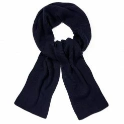 Cheap 😉 100% Cashmere Ribbed Scarf - Black By Paul James Knitwear 🎁