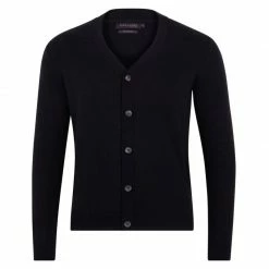 Best Pirce β Mens Lightweight 100% Cotton Matthew Cardigan - Black By Paul James Knitwear π