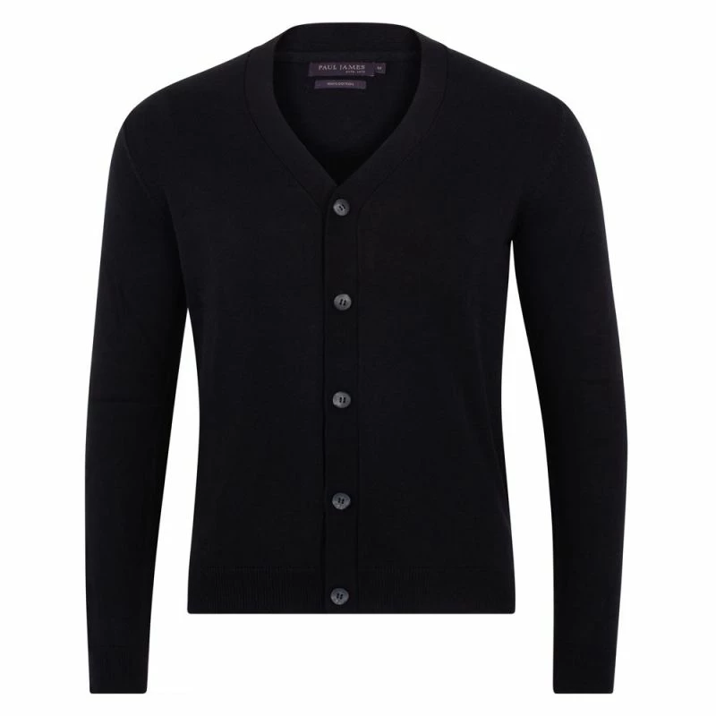 Best Pirce β Mens Lightweight 100% Cotton Matthew Cardigan - Black By Paul James Knitwear π 3 Best Pirce β Mens Lightweight 100% Cotton Matthew Cardigan - Black By Paul James Knitwear π