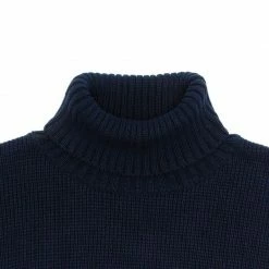 Flash Sale 👏 Mens 100% Cotton Submariner Roll Neck Jumper Navy By Paul James Knitwear 🎉 -us-Paul James Knitwear Sales 2022 vrcmvozsaarxae3tf4yj