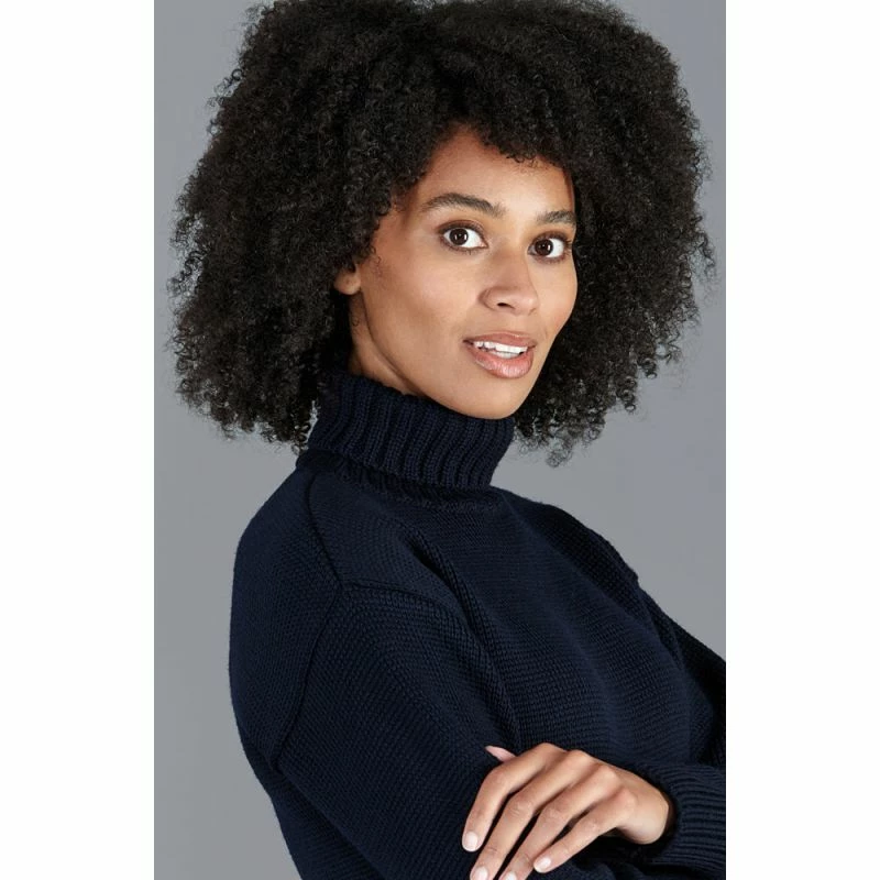 Brand new ✨ Womens 100% Chunky Merino Wool Submariner Roll Neck Maria Jumper - Navy By Paul James Knitwear ⭐ 4 Brand new ✨ Womens 100% Chunky Merino Wool Submariner Roll Neck Maria Jumper - Navy By Paul James Knitwear ⭐ - Image 2
