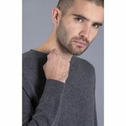 Deals 🌟 Mens 100% Cashmere Crew Neck Rohan Jumper - Derby Grey By Paul James Knitwear 🎉 -us-Paul James Knitwear Sales 2022 w3zv3pv4sudcmyccqxni