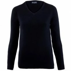 Budget 👏 Womens Pure Extra Fine Merino Wool V Neck Jumper Navy By Paul James Knitwear 🥰 -us-Paul James Knitwear Sales 2022 w6onigjxopchqmoy98qv