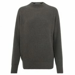 Top 10 🤩 Womens Pure Cotton High Neck Raglan Jumper Khaki By Paul James Knitwear 🎉