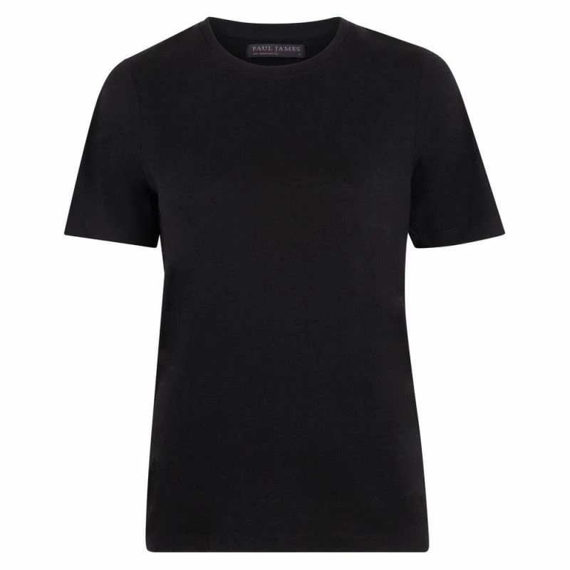 Cheapest π Womens Lightweight Fitted Supima Cotton Crew Neck Emily T-Shirt - Black By Paul James Knitwear π 3 Cheapest π Womens Lightweight Fitted Supima Cotton Crew Neck Emily T-Shirt - Black By Paul James Knitwear π