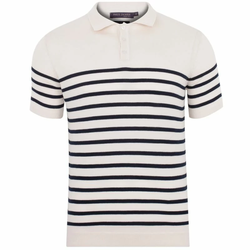 Top 10 π₯° Mens 100% Ultra Fine Cotton Breton Short Sleeve Polo Edward π Shirt - Ecru By Paul James Knitwear π 3 Top 10 π₯° Mens 100% Ultra Fine Cotton Breton Short Sleeve Polo Edward π Shirt - Ecru By Paul James Knitwear π