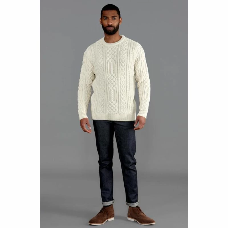 Brand new ✨ Anderson - Merino Wool Chunky Cable Sweater - Ecru By Paul James Knitwear ✔️ 4 Brand new ✨ Anderson - Merino Wool Chunky Cable Sweater - Ecru By Paul James Knitwear ✔️ - Image 2