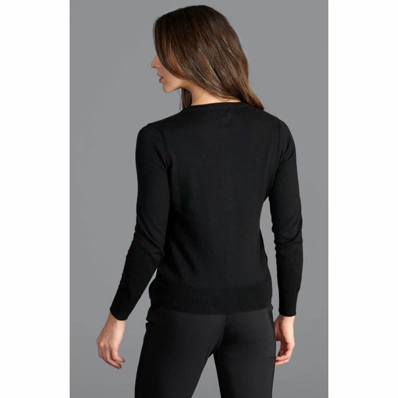 Best Sale ❤️ Womens Ultra-Fine Cotton Button Through Thea Cardigan - Black By Paul James Knitwear ❤️ 5 Best Sale ❤️ Womens Ultra-Fine Cotton Button Through Thea Cardigan - Black By Paul James Knitwear ❤️ - Image 3