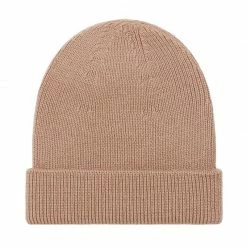 Hot Sale 🔥 Heavyweight 100% Extra Fine Merino Fisherman Beanie Camel By Paul James Knitwear 👍