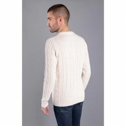 Hot Sale ⭐ Mens 100% Cotton Chunky Cable Hughes Jumper - Ecru By Paul James Knitwear ✨ -us-Paul James Knitwear Sales 2022 xxphfloplueekta4ydqn