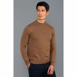 New 👏 Mens 100% Cotton Narrow Mock Turtleneck Jumper Camel By Paul James Knitwear 🥰 -us-Paul James Knitwear Sales 2022 xybsjduyl8kky5sn8w1s