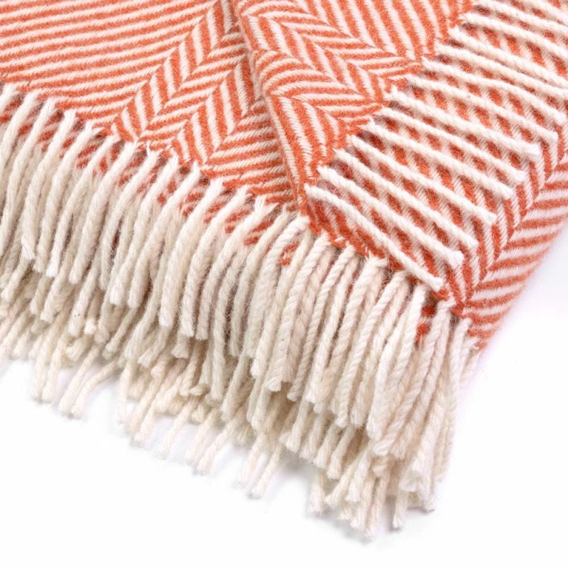 Top 10 π Keats Heavyweight Shetland Wool Chevron Blanket - Tangerine By Paul James Knitwear π 5 Top 10 π Keats Heavyweight Shetland Wool Chevron Blanket - Tangerine By Paul James Knitwear π - Image 3