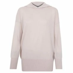 New ✨ Women's Pure Extra Fine Merino Wool Relaxed Fit Hooded Hope Jumper - Shell By Paul James Knitwear 😍