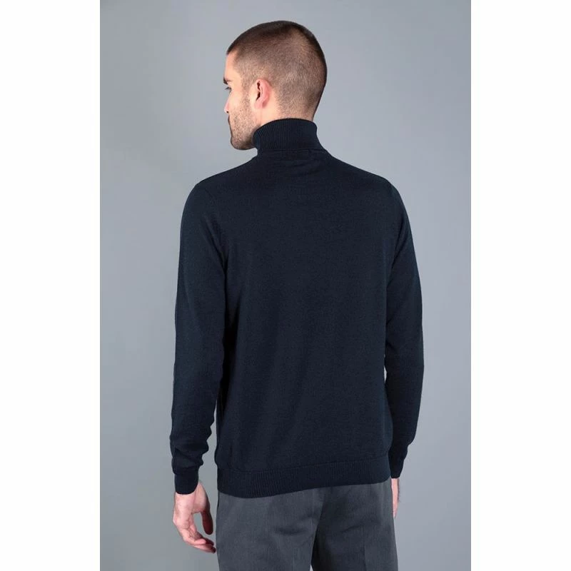 Hot Sale π Mens Extra Fine Merino Wool Roll Neck Weston Jumper - Navy By Paul James Knitwear 𧨠6 Hot Sale π Mens Extra Fine Merino Wool Roll Neck Weston Jumper - Navy By Paul James Knitwear 𧨠- Image 4