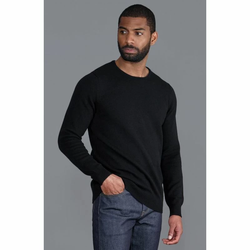 Wholesale π Mens 100% Cashmere Crew Neck Rohan Jumper - Black By Paul James Knitwear π 4 Wholesale π Mens 100% Cashmere Crew Neck Rohan Jumper - Black By Paul James Knitwear π - Image 2