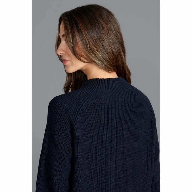 Wholesale βοΈ Womens Pure Cotton High Neck Raglan Jumper Navy By Paul James Knitwear π― 6 Wholesale βοΈ Womens Pure Cotton High Neck Raglan Jumper Navy By Paul James Knitwear π― - Image 4