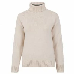 Best deal ✔️ Womens 100% Chunky Merino Wool Submariner Roll Neck Maria Jumper - Ecru By Paul James Knitwear 🔔