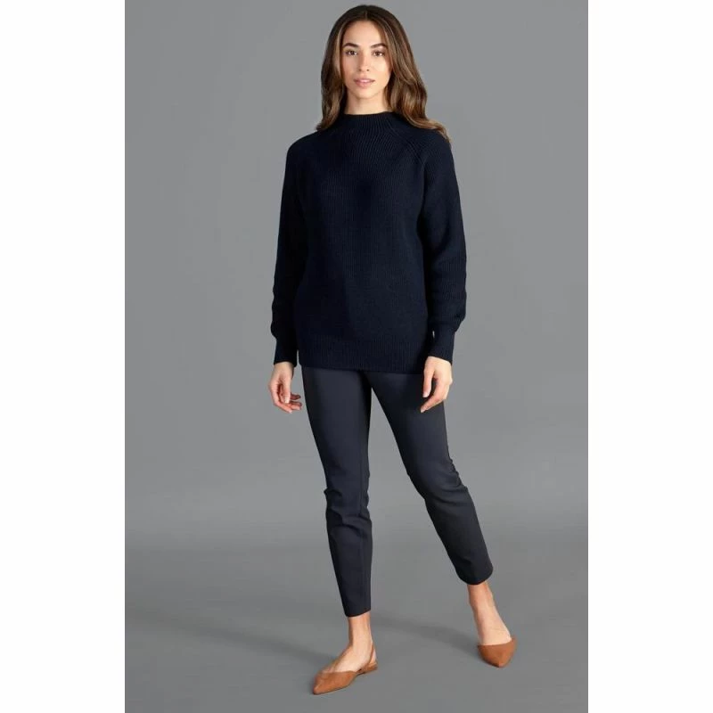 Wholesale βοΈ Womens Pure Cotton High Neck Raglan Jumper Navy By Paul James Knitwear π― 5 Wholesale βοΈ Womens Pure Cotton High Neck Raglan Jumper Navy By Paul James Knitwear π― - Image 3