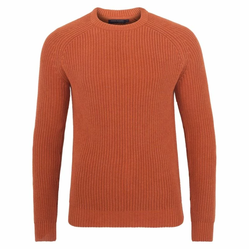 Cheapest π Mens 100% Cotton Fisherman Rib Knit Clark Jumper Autumn Glaze By Paul James Knitwear π 3 Cheapest π Mens 100% Cotton Fisherman Rib Knit Clark Jumper Autumn Glaze By Paul James Knitwear π