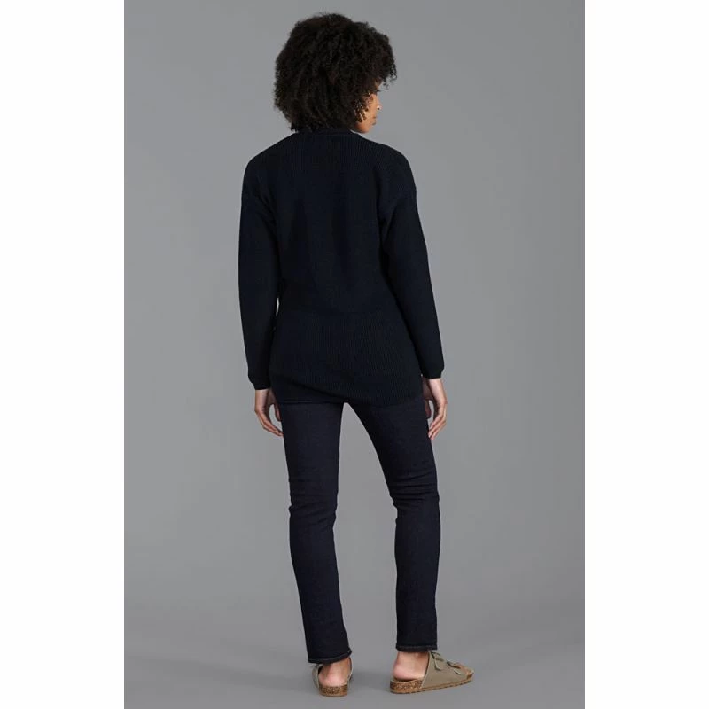 Coupon π Womens Midweight 100% Cotton Ribbed V Neck Freya Cardigan With Pockets - Navy By Paul James Knitwear 𧨠6 Coupon π Womens Midweight 100% Cotton Ribbed V Neck Freya Cardigan With Pockets - Navy By Paul James Knitwear 𧨠- Image 4