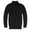 Outlet 💯 Mens 100% Cotton Submariner Roll Neck Jumper Olive By Paul James Knitwear 💯