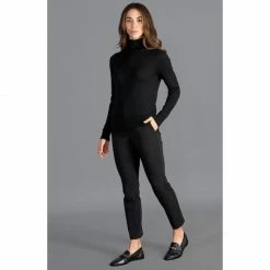 Discount 😉 Womens Ultra-Fine Cotton Roll Neck Long Sleeve Terri Jumper - Black By Paul James Knitwear 🤩 -us-Paul James Knitwear Sales 2022 zsncikgj1ax4jmrz6w0o